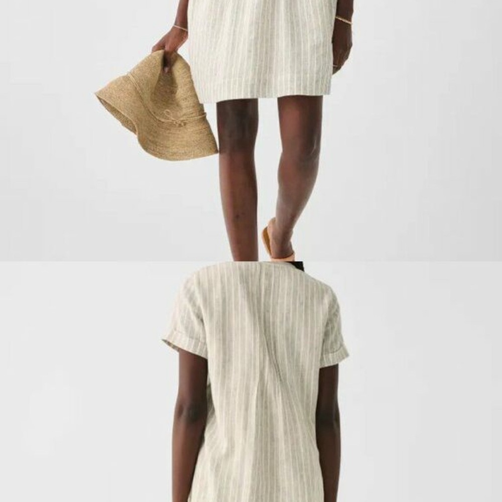 Faherty Gemina Washed Black Sierra Stripe dress